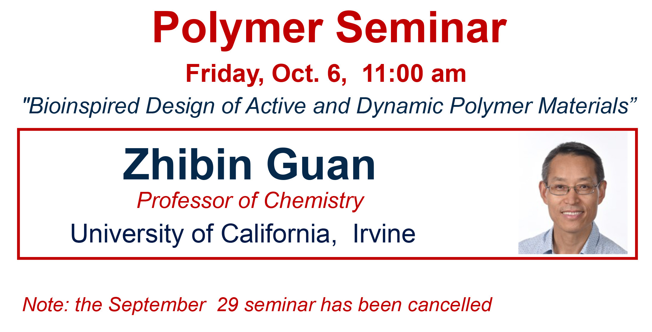 IMS Polymer Program Fall 2023 Seminar Series